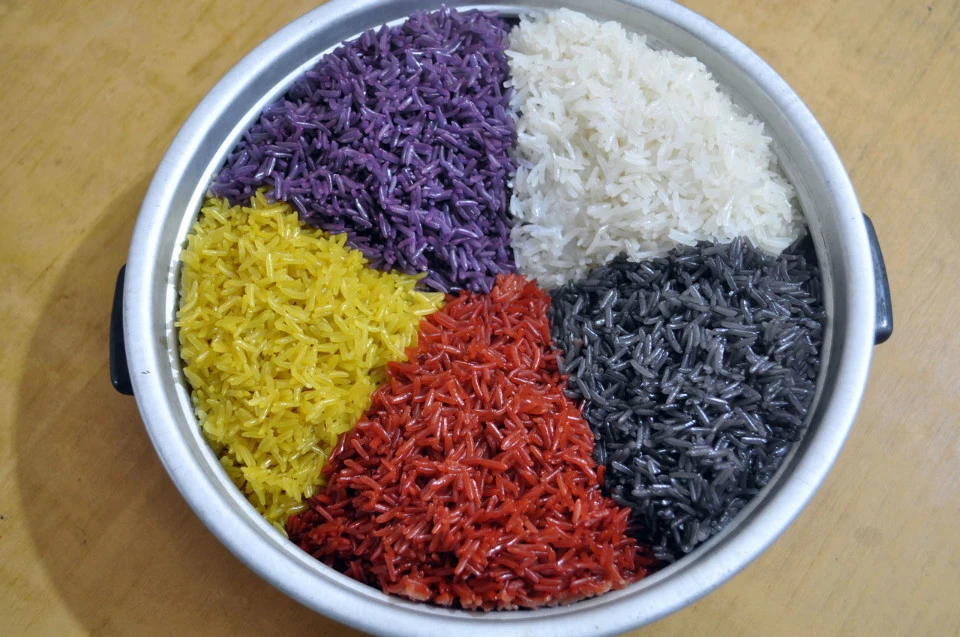 Five-Color Sticky Rice - Zhuang ethnic festival delicacy